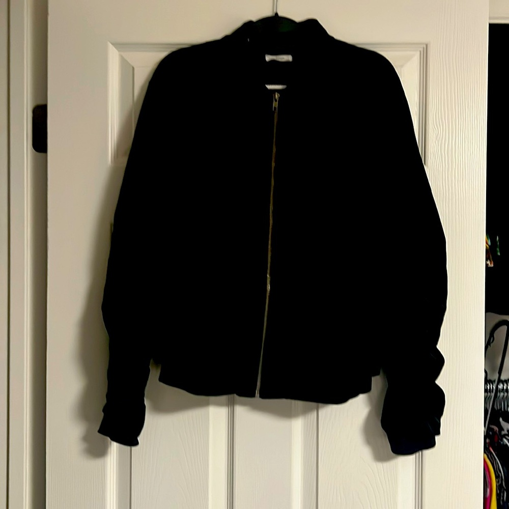 Velour bomber jacket